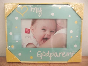NEW Russ Small Blessings “Love My Godparent” Handpainted 4x6 Photo Frame - Picture 1 of 4