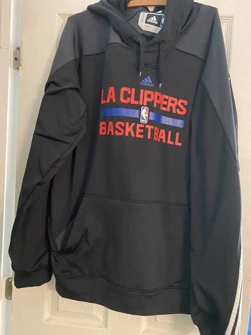 Los Angeles Clippers NBA Adidas Team  Black Pullover Sweatshirt Men's XL2 Cover
