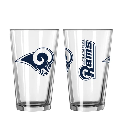 Boelter Brands Unisex LA Rams 16oz Pint Glass Souvenir, White Cover