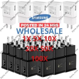 100X Lot Fast Charger Block Wall Power Adapter USB Charging Head For Samsung US - Picture 1 of 13
