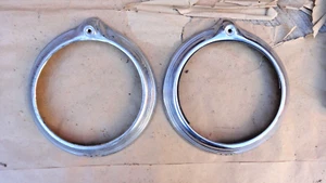 1946 1947 1948 Pontiac HEADLIGHT BEZELS / RINGS Original GM pair 1942 - Picture 1 of 20