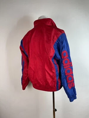 De colección. Chaqueta cortavientos Adidas Streetwear años 80 rojo azul talla M Foto 1 de 4