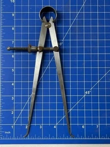 LUFKIN 42-8 INSIDE SPRING CALIPERS WITH SOLID NUT, 8"  IN STOCK!! -rusty - Picture 1 of 7