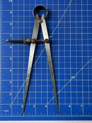 LUFKIN 42-8 INSIDE SPRING CALIPERS WITH SOLID NUT, 8"  IN STOCK!! -rusty - Image 1 of 4