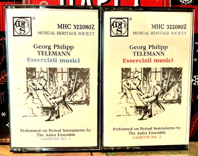 GEORG PHILIPP TELEMANN / ESSERCIZII MUSICI 2-CASSETTE SET ~ THE AULOS ENSEMBLE - Image 1 of 2