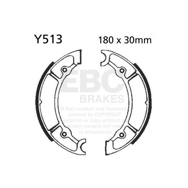 Juego de zapatas de freno delanteras izquierda EBC para Yamaha RD 250 A 1973 - 1974 Foto 1 de 1