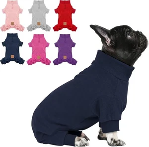 Thick Fleece Dog Pajamas Winter Clothes Warm Puppy Jumpsuit Coat For Small Dogs - Picture 1 of 7