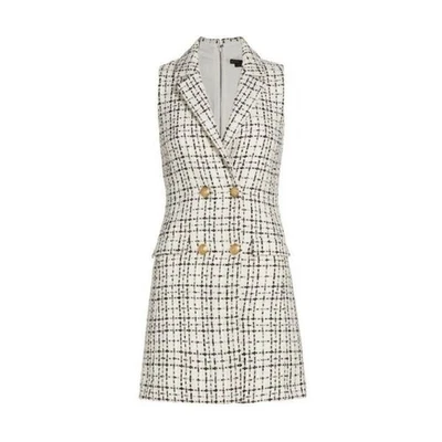 Alice + Olivia Women's Jordy Double Breasted Tweed Tuxedo Dress Size 2 NWOT - Image 1 of 4