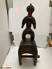 Vintage African Wooden Namji Doll on a stand/bobbin