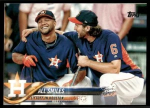 2018 Topps #298 All Smiles (Yuli Gurriel / Jake Marisnick) - Picture 1 of 2