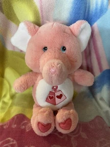 13" PLUSH PINK LOTSA HEART ELEPHANT CARE BEAR COUSIN RETRO COLLECTIBLE 1980s TOY - Picture 1 of 5