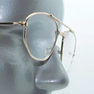 Reading Glasses Shiny Gold Metal Small Aviator Frame +1.50 Lens - Picture 1 of 4