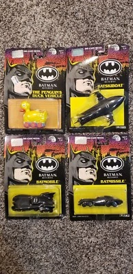 1992 Ertl Batman Returns 4 Lot-Batmobile,  Batmissile, Batskiboat, Duck Vehicle - Image 1 of 4