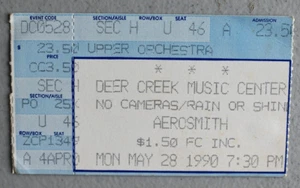 AEROSMITH Concert TICKET STUB ~ May 28 1990 Deer Creek Center Noblesville IN - Picture 1 of 2