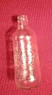 PEPSI-COLA 10 oz Clear Glass Bottle. Small Chubby Bottle - 7" Tall.