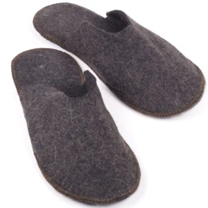 Slippers for home bath sauna felt Classic large size 40-46 gray (LS-167) - Picture 1 of 4