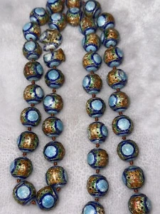 Vintage Metal Beads, Hand Painted - Picture 1 of 8