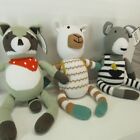 Pottery Barn Plush Stuffed Animal Set of 3 Raccoon Mouse Alpaca Finn & Emma H142