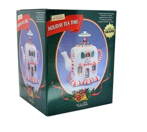 Tetera musical animada Mr Christmas Holiday Tea Time reproduce 21 canciones navideñas - Imagen 1 de 2