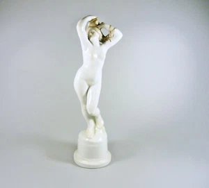 HEREND, NUDE LADY BY GYÖRGY NEMES 10", ARTIST SIGNED PORCELAIN FIGURINE (B084) - Picture 1 of 12