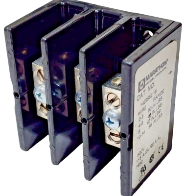 OEM Marathon 1423552 Terminal Block 3 Pole, 115 Amp Contacts 600Vac - Image 1 of 4