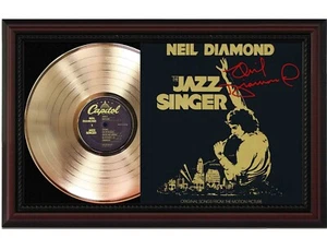 Neil Diamond Cherry wood Reproduction Signature Record Display - Picture 1 of 5