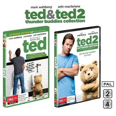 Ted | 2-Movie Collection (DVD, 2-Disc) PAL Region 2&4 (Extended Editions) SEALED - Image 1 of 4