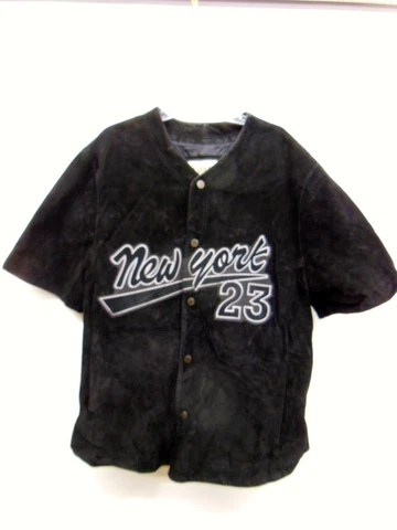 NEW YORK Baseball Jersey #23 Black Suede size XL Fully Lined - Man Cave Cover