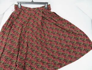 LuLaRoe Madison Flair Skirt - Size M - Geometric Triangles Blue Red Pink NWT - Picture 1 of 8