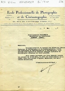 Paris VI ème 85 Rue de Vaugirard - Ecole de Photographie & Cinématographie 1927 - Picture 1 of 1