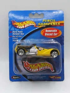 Hot Wheels Diecast Yellow Racecar #3 Pencil Sharpener 2001 Rose Art Mattel - Picture 1 of 6