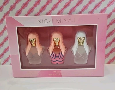 Nicki Minaj 套装粉色星期五淡香精 3 件套迷你香水礼品套装阅读以下内容 — 第 1/4 张图片