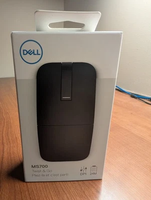 DELL MS700 Mouse Twist & Go Bluetooth Travel Wireless Black NEW SEALED - Image 1 of 2