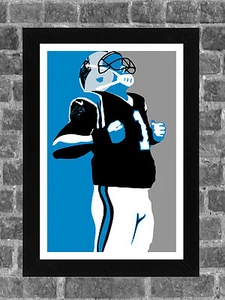Carolina Panthers Cam Newton Portrait Sports Print Art 11x17 - Picture 1 of 1