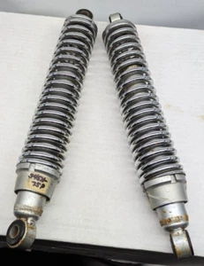 Vintage Betor motorcycle rear chrome spring shocks pair - Picture 1 of 6