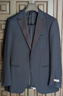 CANALI 100% Wool Modern Fit Peak Lapel Tuxedo, Blue, Size 40 S (50 EU) NWOT - Image 1 of 4