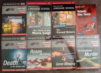 KONVOLUT Krimi, 8 Bände Lernkrimis Englisch, Sprache auf der Spur, neu - Bild 1 von 4