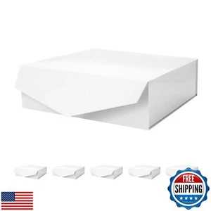 PACKHOME 6 Large Gift Boxes with Lids 13.5x9x4.1 Inches, Sturdy Collapsible G - Bild 1 von 5