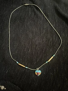 Southwestern Liquid Sterling Choker Necklace 16” unmarked - Picture 1 of 2
