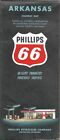1962 PHILLIPS 66 Road Map ARKANSAS Ozarks Little Rock Hot Springs Pine Bluff