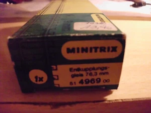 Leere - OVP , MINITRIX  51 4969 00 ,  Entkupplungsgleis 76,3 mm - Bild 1 von 3