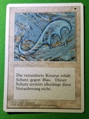 Blauer Schutz (Blue Ward) MTG Magic the Gathering GERMAN WotC Unplayed - Image 1 of 2
