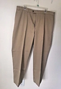 Stafford Mens Dress Pants Beige Size 40W X 30L NWT - Picture 1 of 8