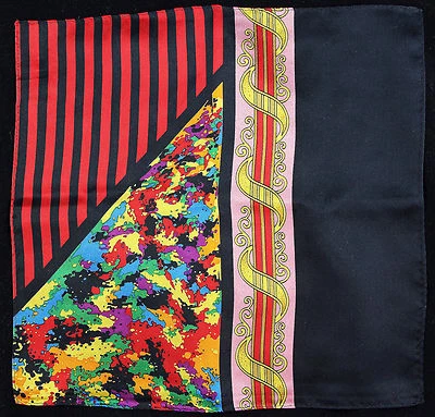 Rush Limbaugh Men's Silk Pocket Square Handkerchief Arrow Red & Black Hanky - Image 1 of 2