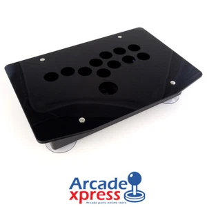 Fightstick Hitbox Black 12 button Base Arcade Controller Black Acrylic Cover DIY - Imagen 1 de 6