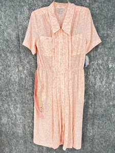 Townhouse Casual Women Short Sleeve Polyester A-line Collar Dress Pink 10 - Picture 1 of 19
