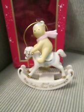LENOX Porcelain Unisex Winnie the Pooh 2017 Baby's First Christmas Ornament NEW