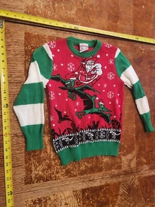 Well Worn Green Sweater Girls Size Extra Small (4/5) Christmas Ugly Knit #S24 - Picture 1 of 3