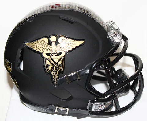 2015 Army Black Knights Medical Service Corps Custom Riddell Mini Helmet vs Navy Cover