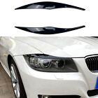 Car Glossy Black Headlights Eyebrows Eyelids Cover Eyelash Head Light9680